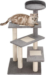 Youjia Kratzbaum für Katzen mit 5 Etagen in Beige Grau 48,5 x 48,5 x 100 cm – Bild 1 von 3