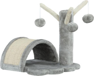Youjia Kratzbaum für Katzen mit Höhle und Spielball in Hellgrau 40 cm – Bild 1 von 1