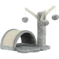 Produktbild von Youjia Kratzbaum für Katzen mit Höhle und Spielball in Hellgrau 40 cm