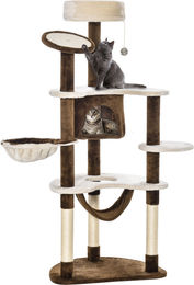 Youjia Kratzbaum XXL für Katzen mit Katzenhöhle und Hängematte Braun 153 cm Höhe – Bild 1 von 1