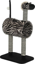 Youjia Kratzbaum Zebra-Design für Katzen mit Katzentunnel und Kratzstämmen in Schwarz-Weiß, 93 cm Höhe – Bild 1 von 2
