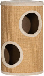 Youjia Kratztonne für Katzen in Braun-Beige mit Polyester-Plüschbezug, 35 x 60 cm – Bild 1 von 2
