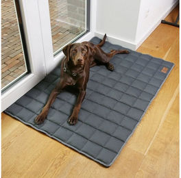 yourGEAR Lana Hundematte aus Baumwolle grau 120 x 80 cm waschbar – Bild 1 von 5
