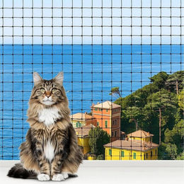 Youyijia Katzennetz für den Balkon aus Kunststoff, drahtverstärkt, schwarz – Bild 1 von 4