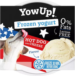 YowUp! Frozen Yoghurt Hot Dog mit Käse laktosefreier Belohnungssnack 110 g – Bild 1 von 2
