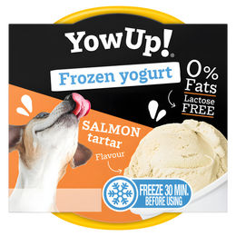 YowUp! Hundesnack Frozen Yoghurt Lachs Tartar laktosefrei und ohne Zucker 110 g - 12 x 9,17 ml – Bild 1 von 4