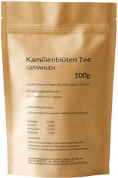 Yuki cares Kamillenblüten Tee für Tiere zur Unterstützung von Magen und Darm 250g – Bild 1 von 2