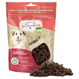 Produktbild von yummeez Green Life Insect Bonies Belohnungssnack für Hunde mit Insekten getreidefrei und ohne Zucker 175 g - 175 g