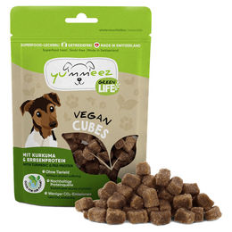 Produktbild von yummeez Green Life Vegan Cubes Belohnungssnack getreidefrei ohne tierisches Protein 100 g - 100 g