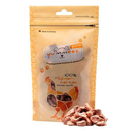 Yummeez Pure Hühnerherzen Hundeleckerli aus Trockenfleisch getreidefrei 35g - 35 g – Bild 1 von 3