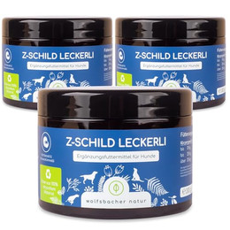 Produktbild von Z-Schild Snack für Hunde mit Schwarzkümmelöl, Kokosöl und Bierhefe - 3 x 300 g