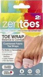 Produktbild von ZenToes, Zehenwickel Balance & Komfort, Gepolsterter Stoff-Zehenwickel, 2er-Pack