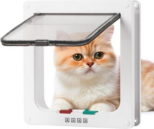 Produktbild von ZEUOPQ Haustierklappe Katzenklappe XL mit 4 Sperrmodi