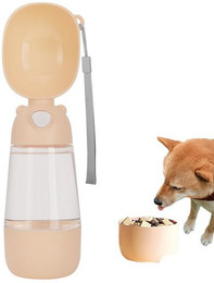 Produktbild von ZEUOPQ Hunde-Futterautomat mit Wasserspender 200ml Futterbehälter 400ml Wasserflasche - 400 ml