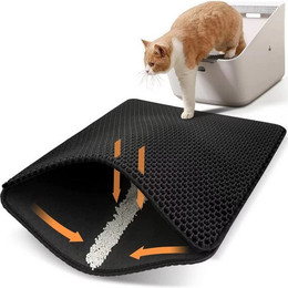 Produktbild von ZEUOPQ Katzentoilette Katzenstreumatte faltbar waschbar BPA-frei
