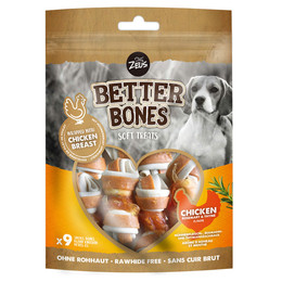 Produktbild von Zeus BetterBones Small Chicken Bones mit Hühnerfleisch, Rosmarin & Thymian - 214 g