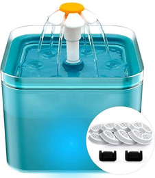 Produktbild von zggzerg Trinkbrunnen Hund LED Trinkautomat Katzen Wasserspender - 2 l