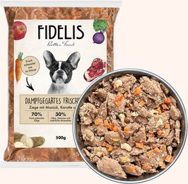 Produktbild von Ziege mit Maniok, Karotten und Pfirsich (500g, tiefgefroren)