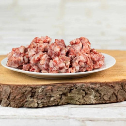 Produktbild von Ziegenmuskelfleisch, durchwachsen, gewolft 500 g Beutel