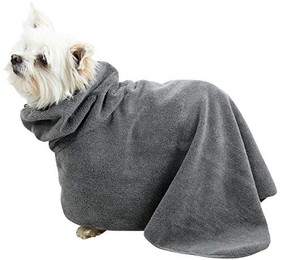 Produktbild von ZOLLNER24 Hundebademantel Mikrofaser anthrazit
