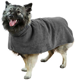 Produktbild von ZOLLNER24 Hundebademantel Mikrofaser anthrazit Größe M
