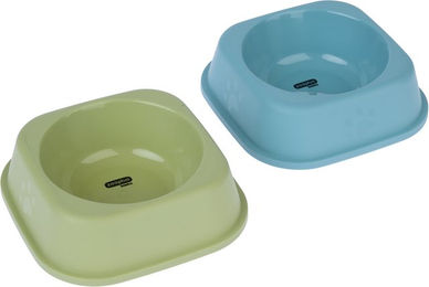 Produktbild von zooplus Basics Katzennäpfe viereckig - 2 x 300 ml