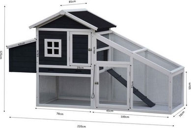 Produktbild von Zooprinz Hühnerstall Hühnervoliere Dottie L mit Auslauf und Nistkasten