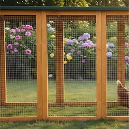 Produktbild von Zooprinz Hühnerstall Hühnervoliere Flexi mit oder ohne Auslauf 215x70x65 cm (BxHxT), Metall Kotschublade, Flexibler Stall, Kiefernholz