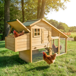 Produktbild von Zooprinz Hühnerstall Komfort mit Auslauf und Nistkasten