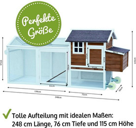 Produktbild von zooprinz Hühnervoliere Mobi mit Rollen und Freilauf