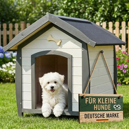 Produktbild von Zooprinz Hundehütte Bella aus massivem Holz mit Bitumendach