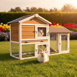 Produktbild von Zooprinz Kleintierstall Hofstadl mit Auslauf 146x86x50