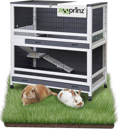 Produktbild von Zooprinz Kleintierstall Kaninchenstall Hasenstall Oskar, Auf 4 Rollen, Winterfest, Wetterfest, Kotschublade