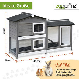 Produktbild von Zooprinz Kleintierstall Rudy mit Auslauf auf Stelzen