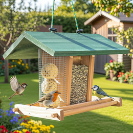 Produktbild von Zooprinz Vogelhaus zum aufhängen mit Sitzstangen,