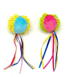 Produktbild von ZooRoyal Bälle mit Katzenminze & Bändern 2er Set