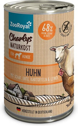 Produktbild von ZooRoyal Charlys Naturkost Huhn mit Schaf, Ente, Kartoffeln & Leinöl 6x400g