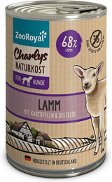 Produktbild von ZooRoyal Charlys Naturkost Lamm mit Kartoffeln & Distelöl 400g