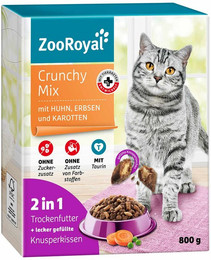 Produktbild von ZooRoyal Crunchy Mix mit Huhn, Erbsen und Karotten 800g