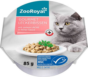 Produktbild von ZooRoyal Gourmet Leckerbissen Lachs in Sauce 12x85g