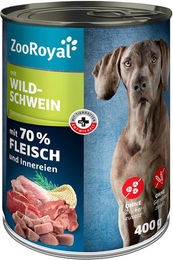Produktbild von ZooRoyal Hunde-Nassfutter mit Wildschwein - 6 x 400 g