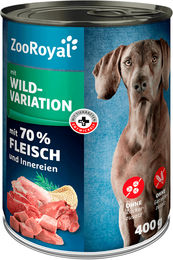 Produktbild von ZooRoyal Hunde-Nassfutter Wildvariation - 6 x 400 g