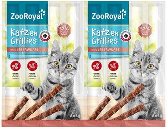 Produktbild von ZooRoyal Katzen-Grillies Leberwurst - 40 x 5 g