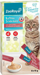 Produktbild von ZooRoyal Katzenschleckies mit Huhn und Schinken 8x15g