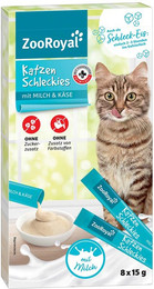 Produktbild von ZooRoyal Katzenschleckies mit Milch & Käse 8x15g