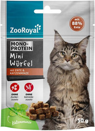 Produktbild von ZooRoyal Mini Würfel mit Ente & Katzenminze 5x50g