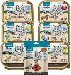 Produktbild von ZooRoyal Minkas Naturkost Mixpaket Nassfutter für Katzen - 6 x 100 g