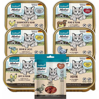 Produktbild von ZooRoyal Minkas Naturkost Mixpaket Nassfutter für Katzen - 6 x 100 g