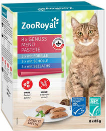 Produktbild von ZooRoyal Multipack Genuss Pastete Fisch 8x85g