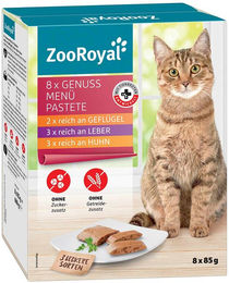 Produktbild von ZooRoyal Multipack Genuss Pastete Fleisch 8x85g